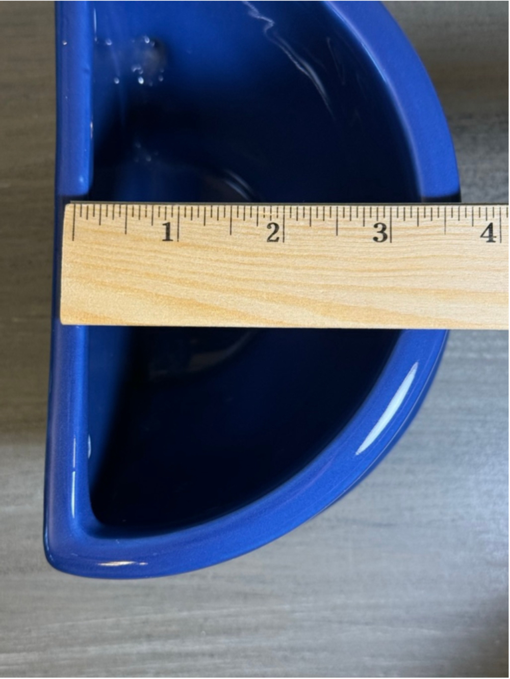 Cup & Saucer Ceramic Wall Pocket/Planter Cobalt Blue Hanging/Drain Holes - Picture 10 of 11